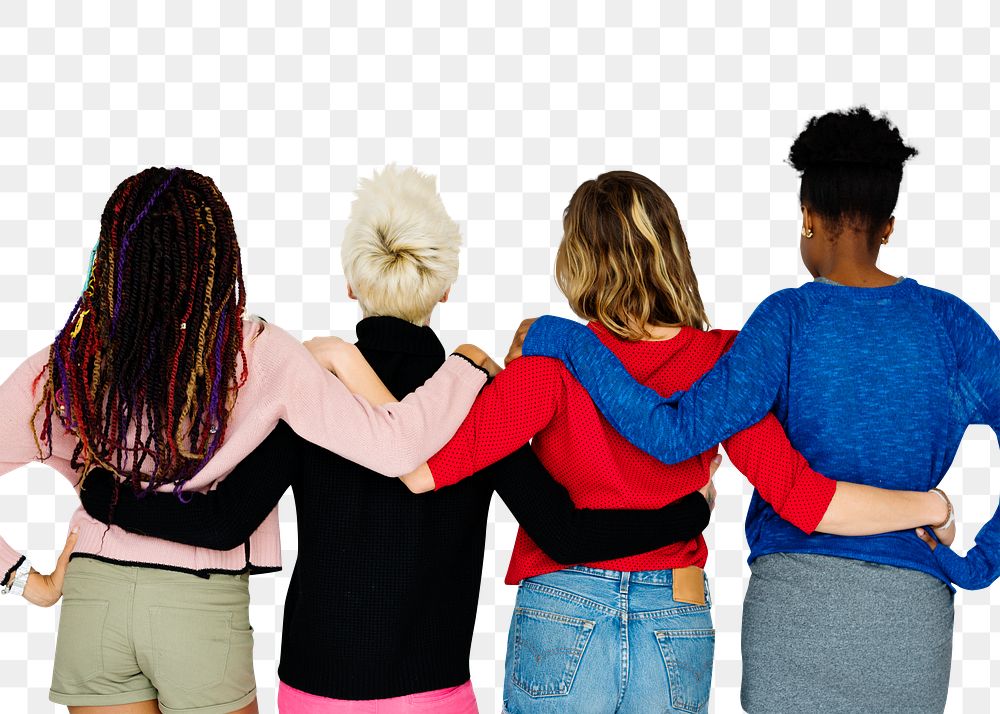 Diverse women png element, transparent background