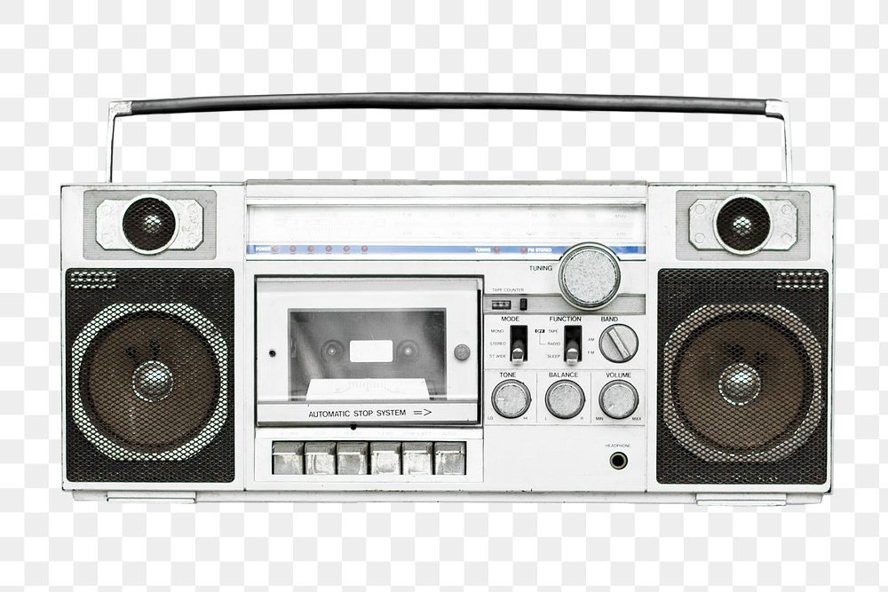 Boombox png, isolated object, transparent background
