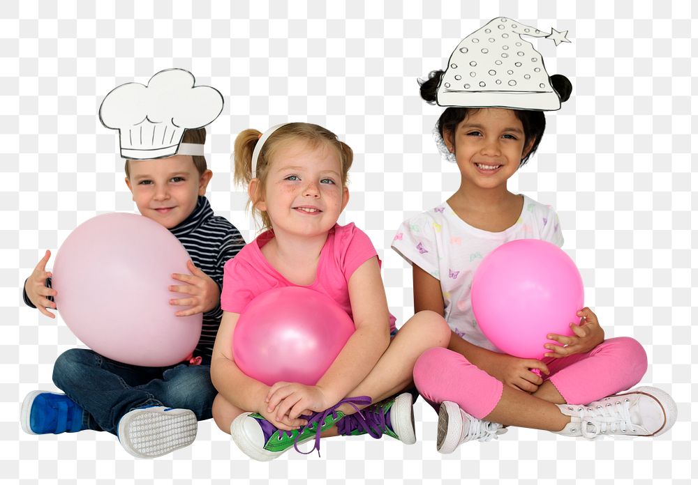  Hats Balloon png children, transparent background