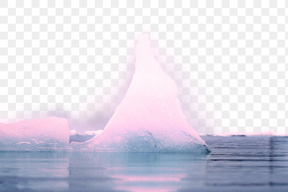 PNG Iceberg at southeastern Iceland, transparent background