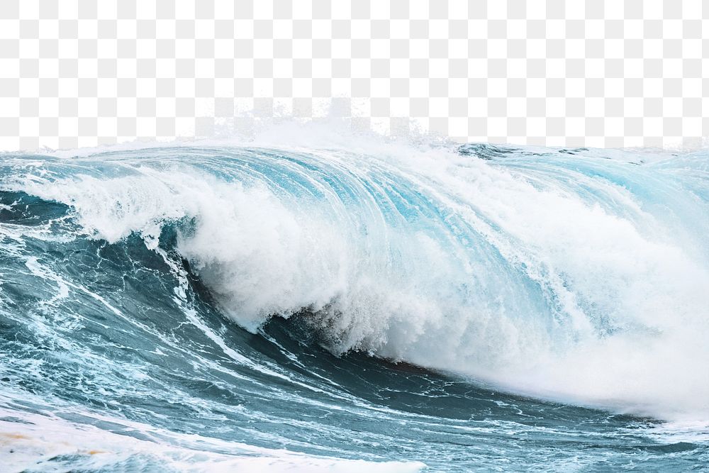 PNG Ocean waves border, transparent background
