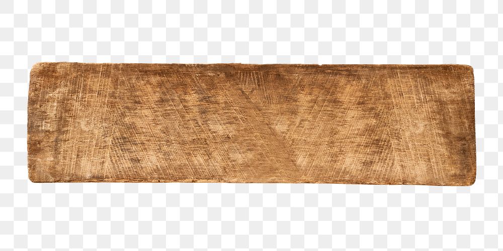 Wooden plank png collage element on transparent background