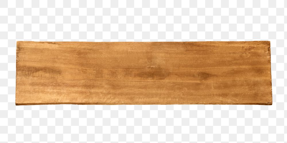 Wooden plank png collage element on transparent background