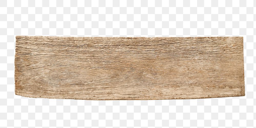 Wooden plank png collage element on transparent background