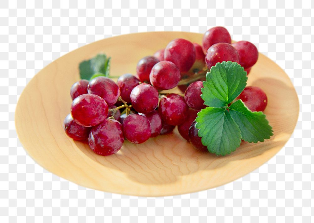 Red grape png, transparent background