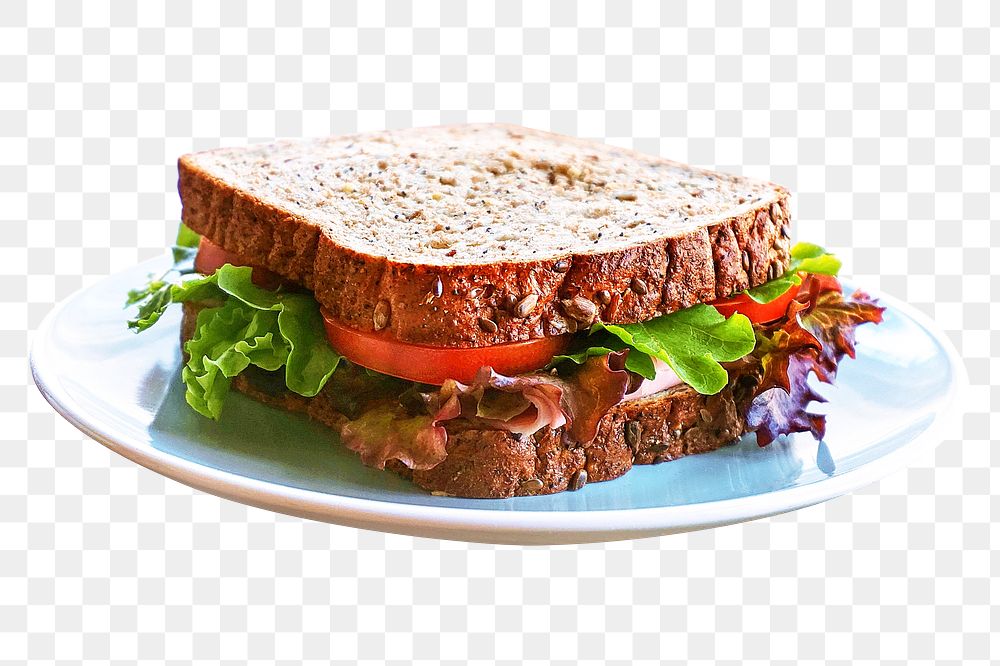 Club sandwich food png, transparent background