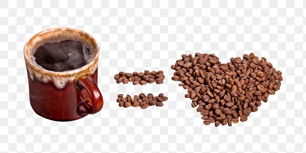 Coffee beans png, transparent background