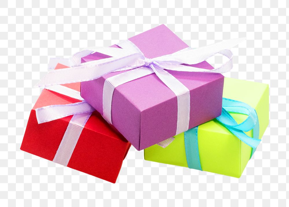 Gift box png, isolated object, transparent background