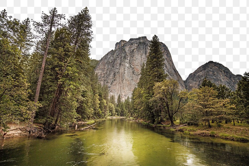 PNG Yosemite National Park, travel border, transparent background