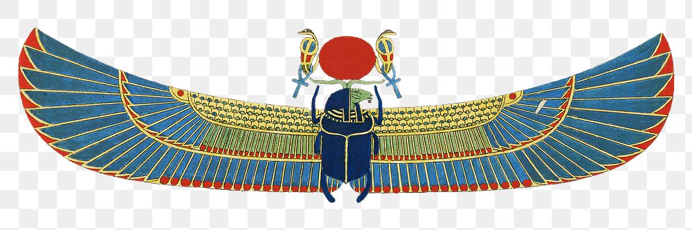 Egypt god png vintage illustration, transparent background