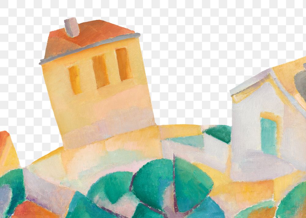 Abstract house png illustration by Leo Gestel, transparent background. Remixed by rawpixel.