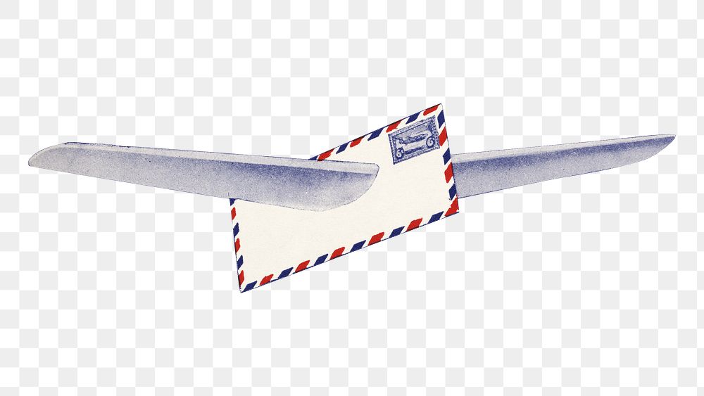 Vintage flying envelope png postal, transparent background. Remixed by rawpixel. 