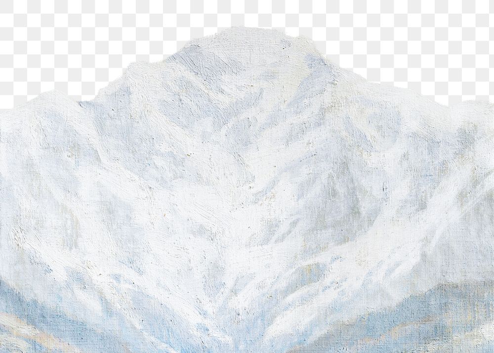 Snowy mountain png Winter nature, transparent background. Remixed by rawpixel. 