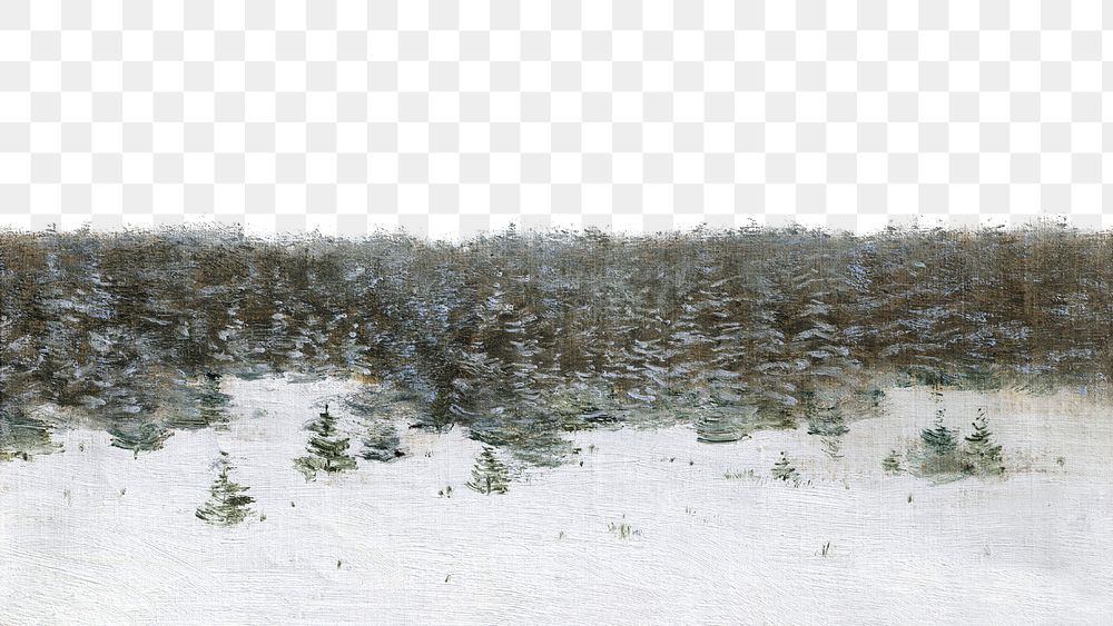 Winter landscape png border, transparent background. Remixed by rawpixel. 