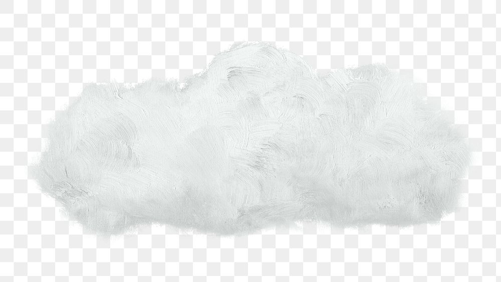 Vintage cloud png oil painting, transparent background. Remixed by rawpixel. 