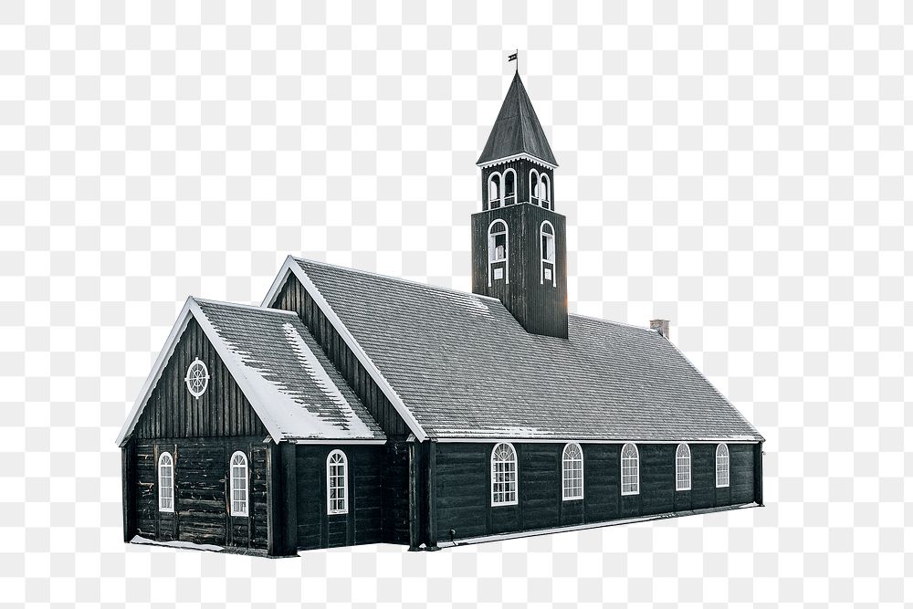 PNG Old wooden church, transparent background