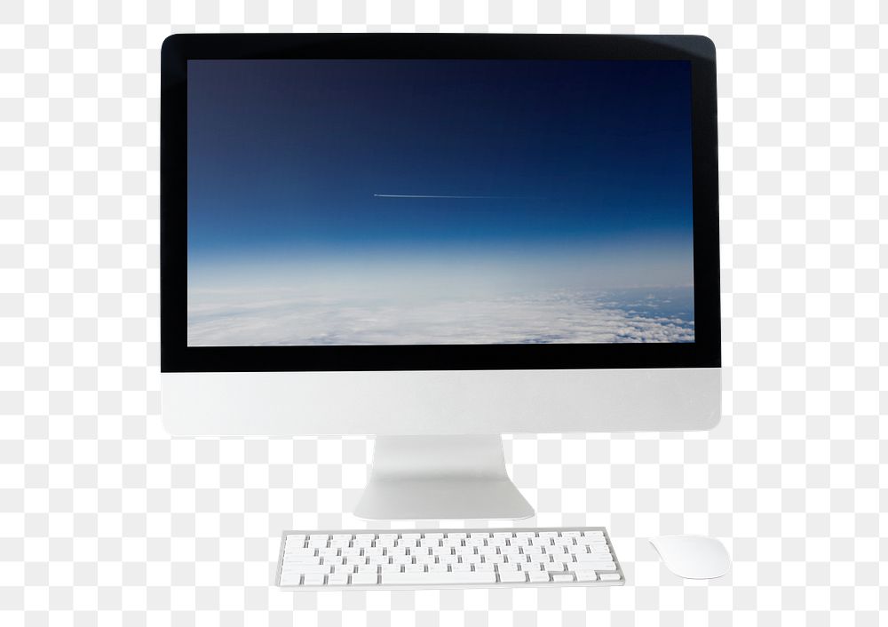 Computer desktop png digital device, transparent background