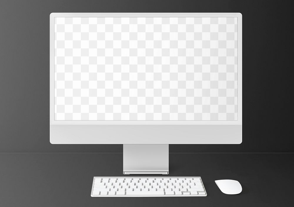 Computer screen png mockup, transparent design