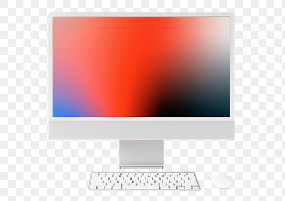 Computer monitor screen mockup template