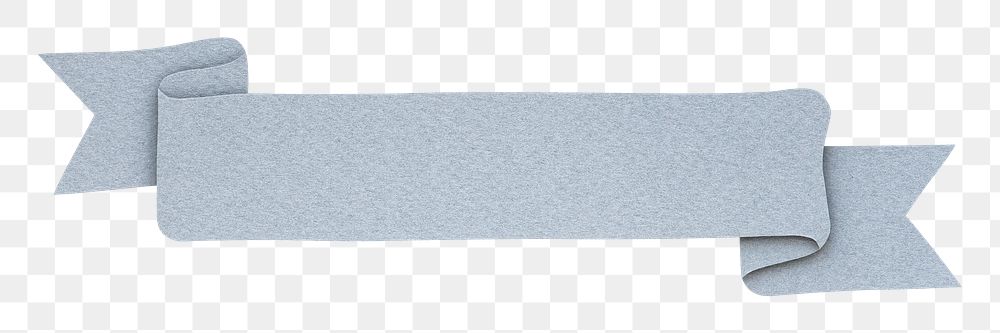 PNG Gray ribbon banner  sticker transparent background