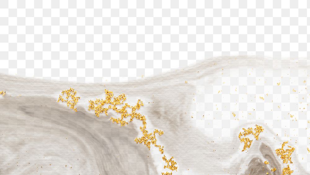 PNG Abstract watercolor with gold glitter, transparent background