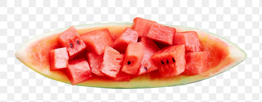 Png sliced watermelon, transparent background