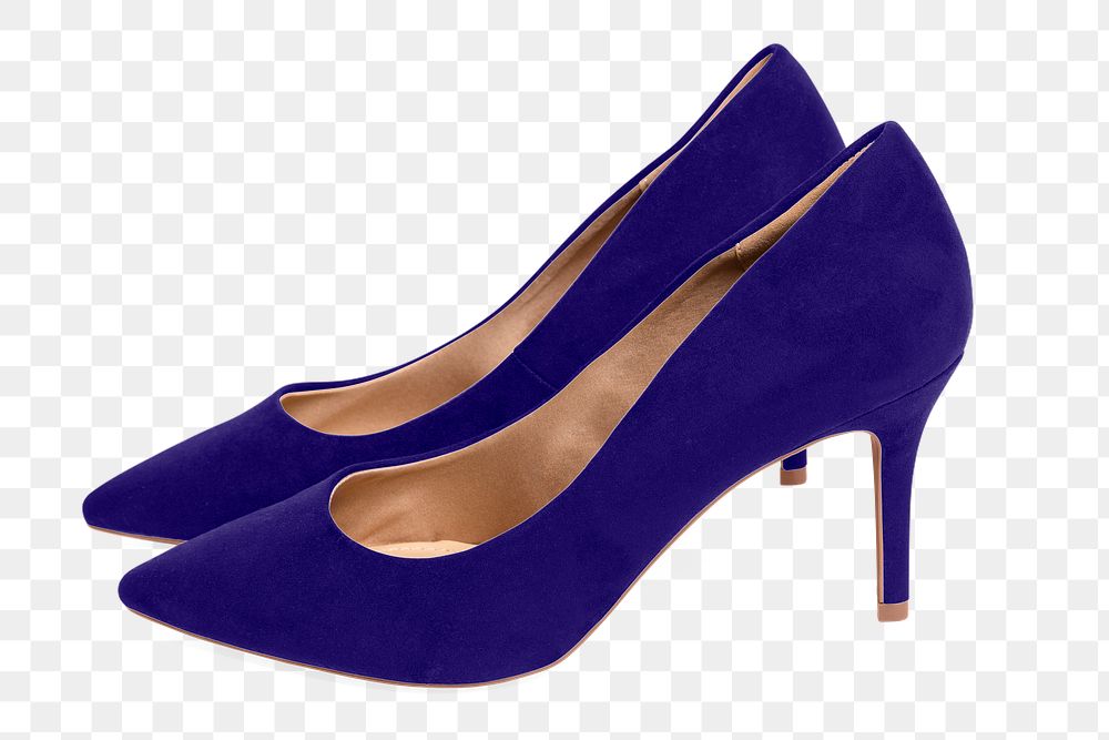 PNG purple high heels, transparent background