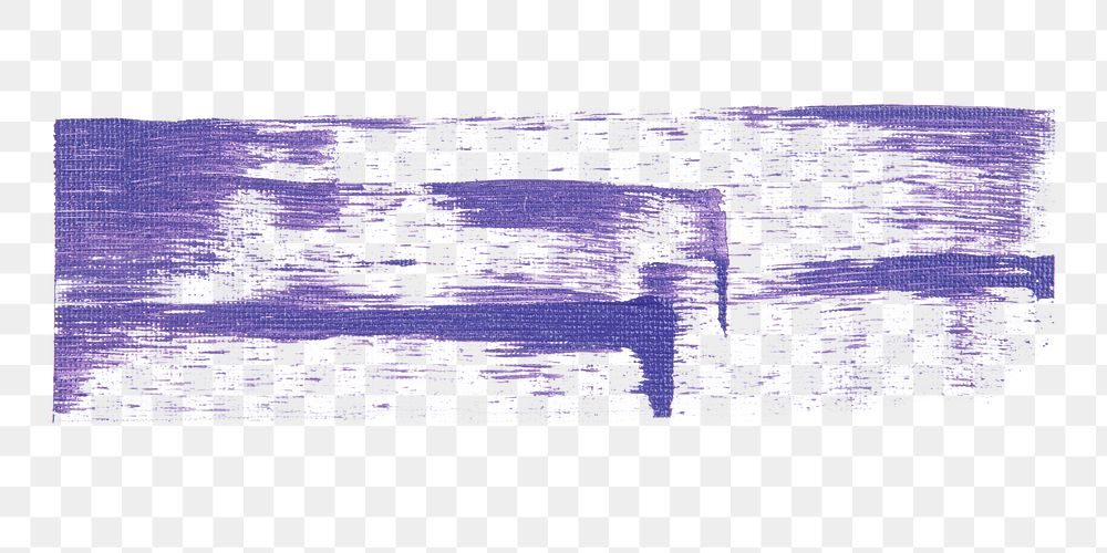 Purple brush stroke png collage element, transparent background