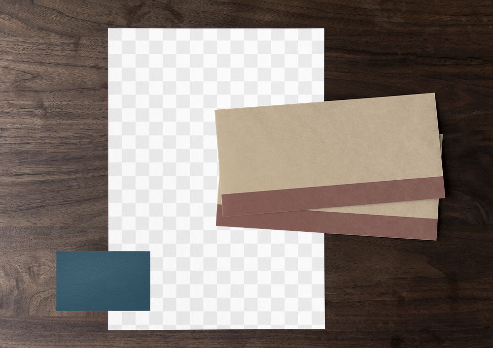 Corporate identity png transparent mockup, business branding