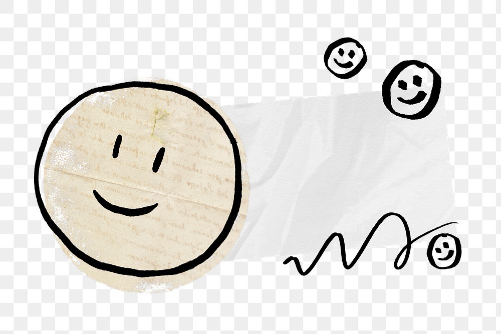 Smiley emoji png sticker, transparent background