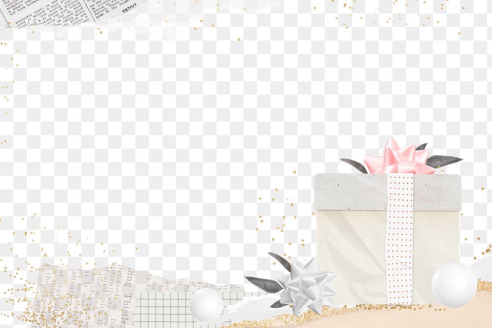 Birthday celebration png border, transparent background