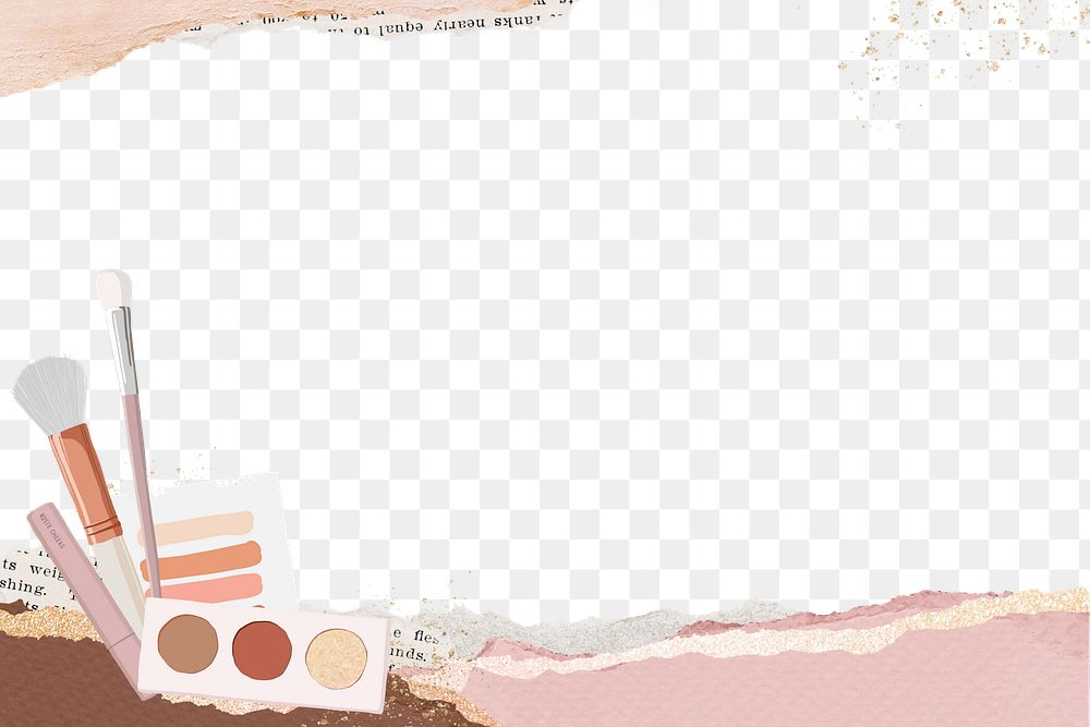 Beauty makeup png border frame, transparent background
