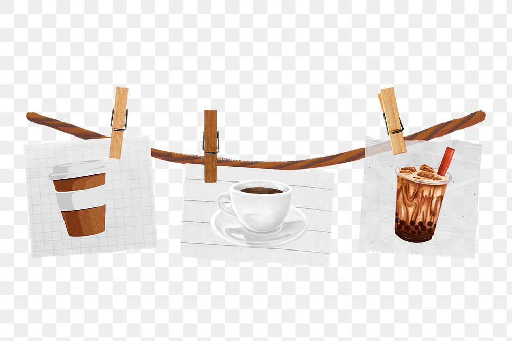 Coffee lovers png sticker, transparent background