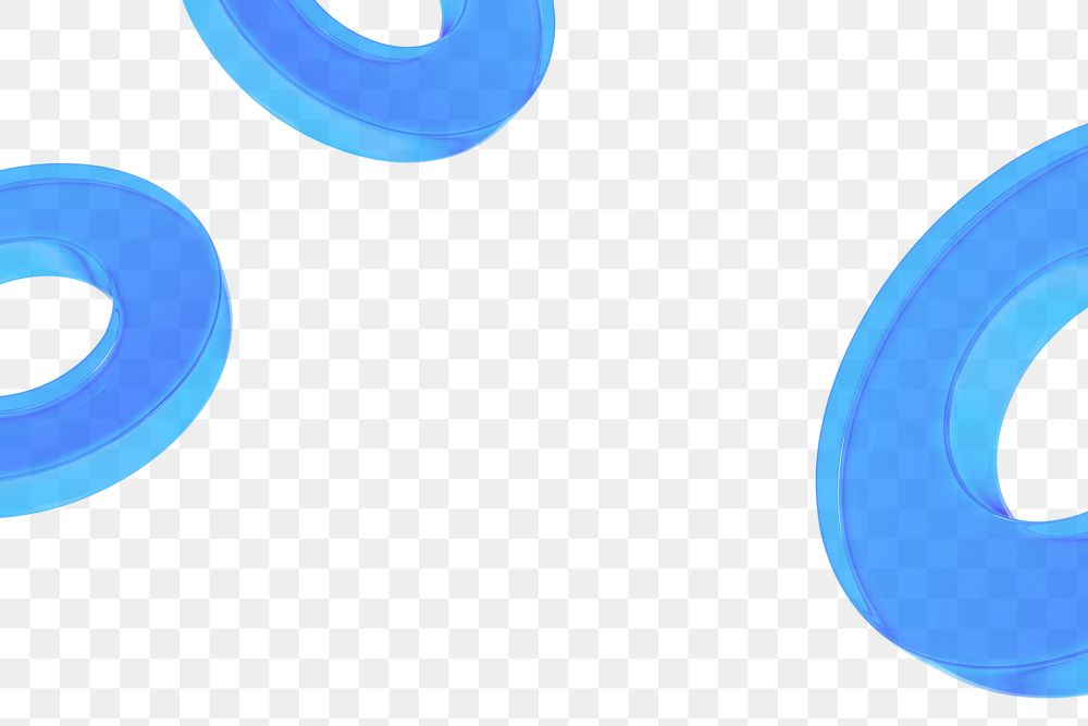 Blue rings png geometric shape, transparent background