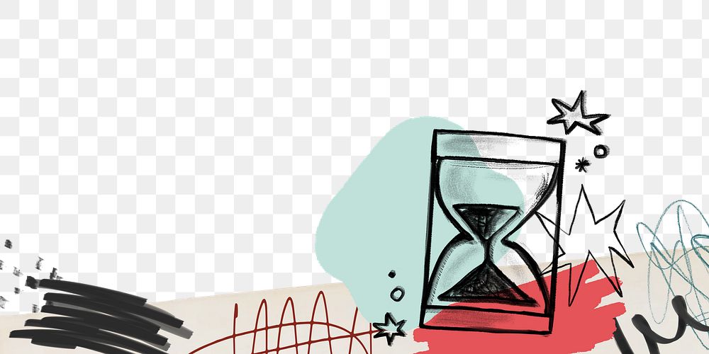 Hourglass border png time management