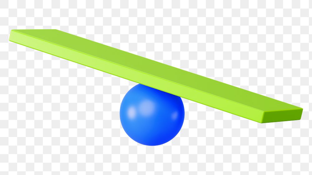 Seesaw png 3D element, transparent background