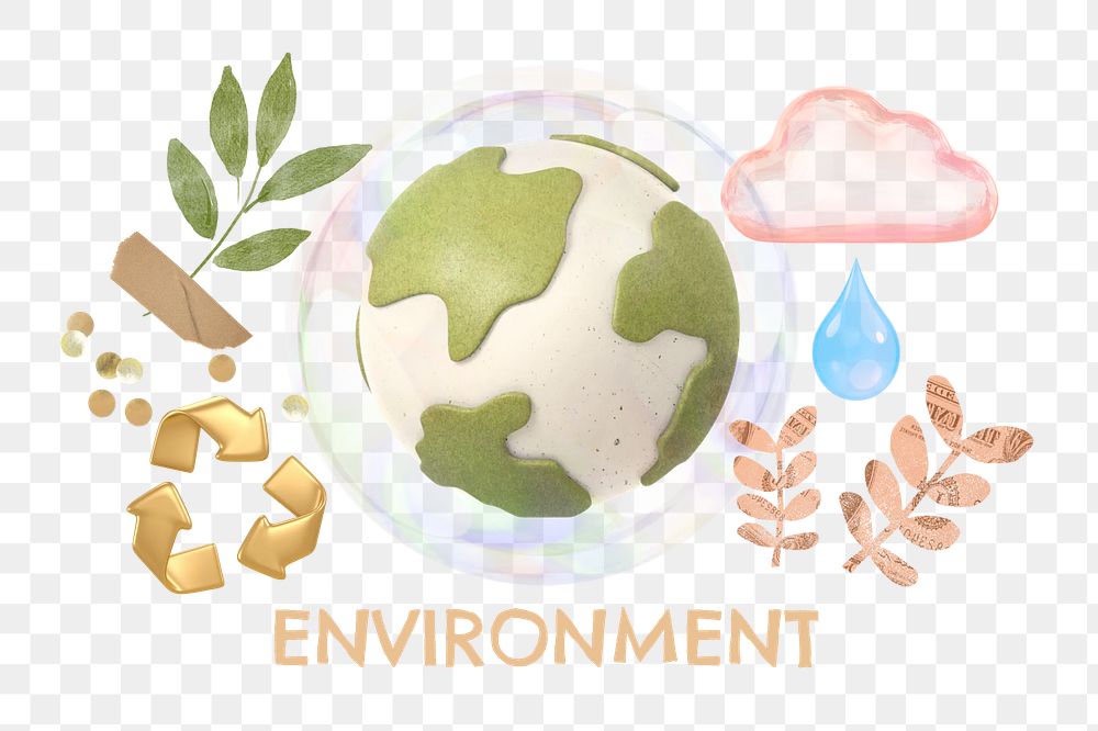 Environment png collage element, transparent background