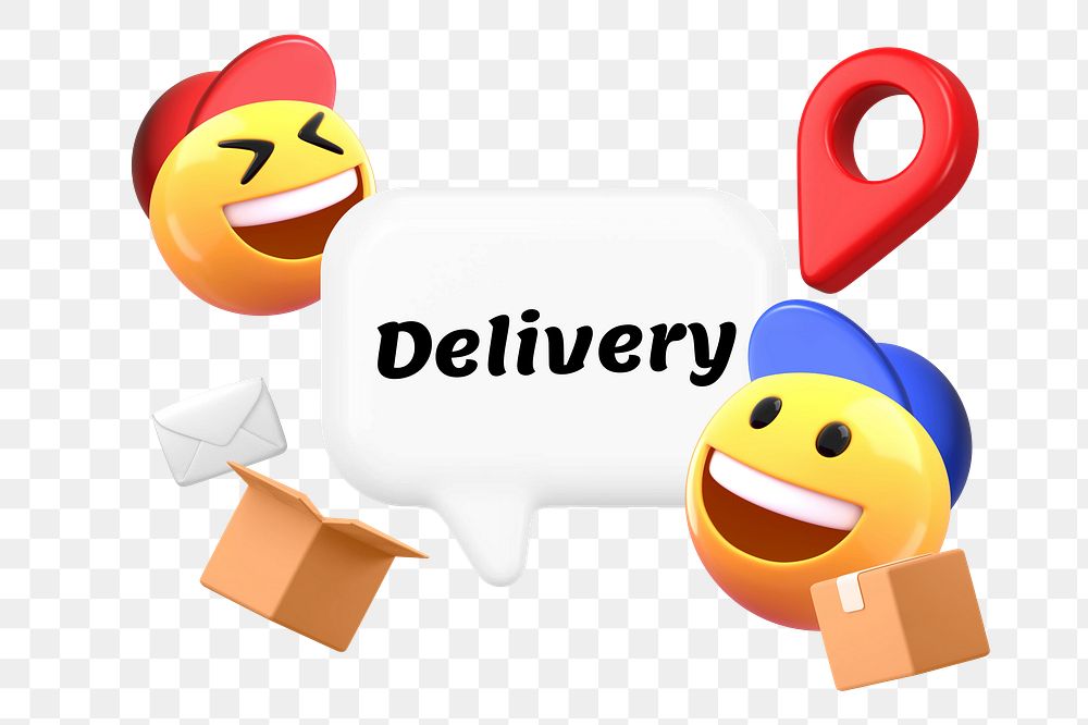 PNG 3D package delivery, element illustration, transparent background