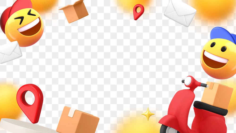 PNG 3D delivery service, element illustration, transparent background