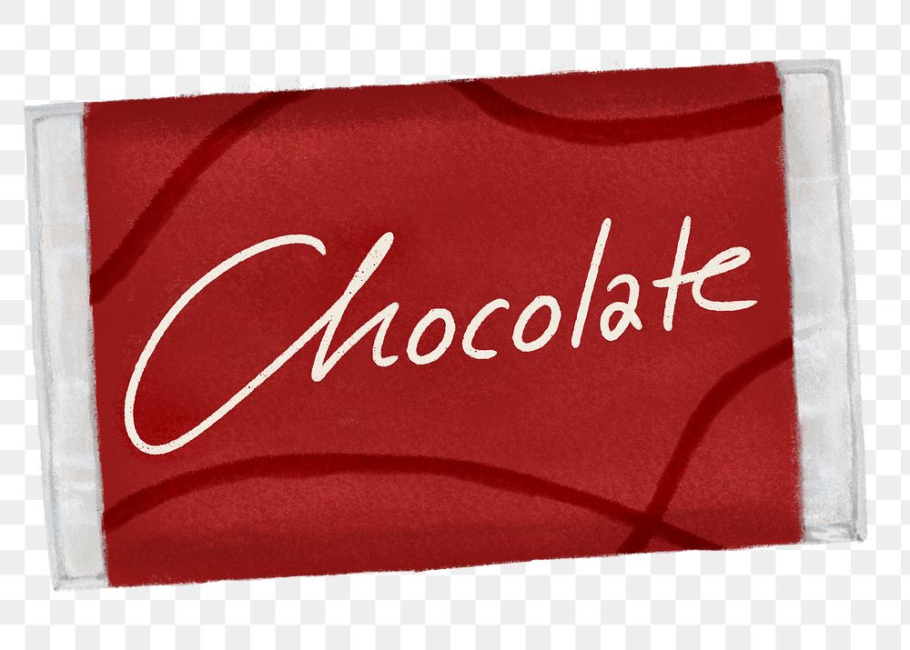 Chocolate bar png sticker, dessert illustration, transparent background