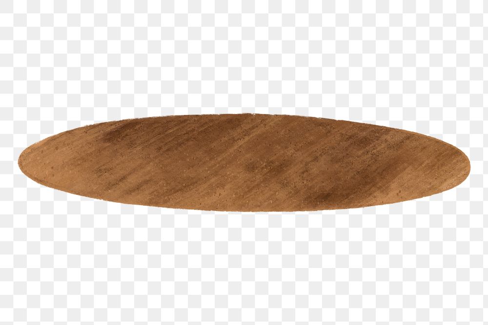 Wooden oval shape png, transparent background