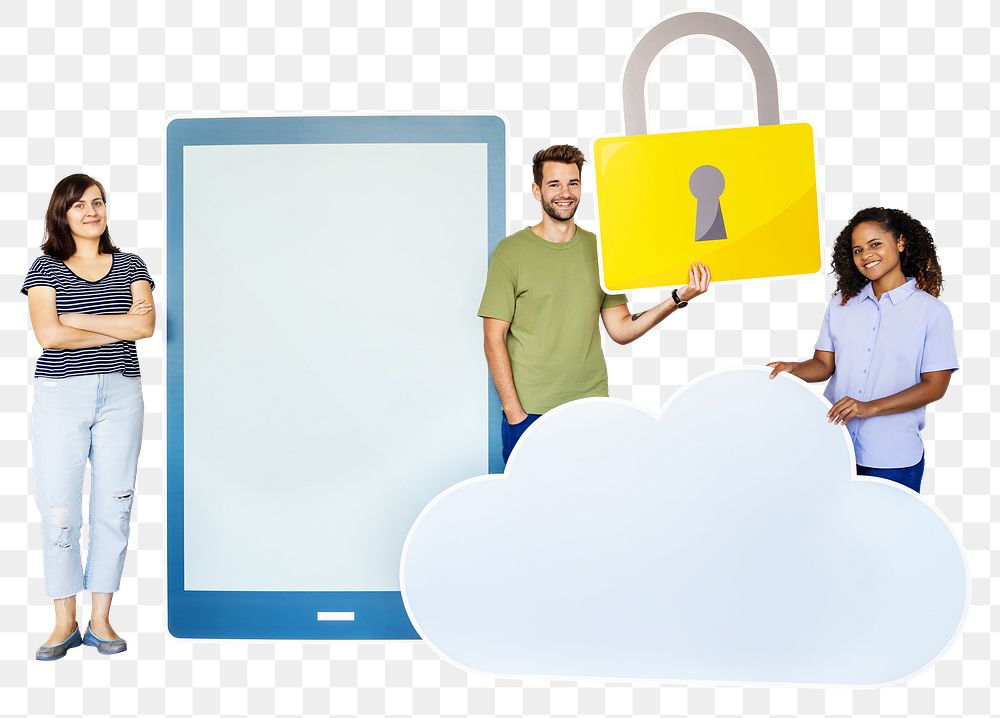 Internet security png, transparent background