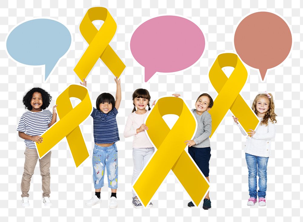 Childhood cancer awareness png, transparent background