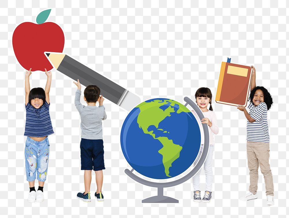 Education icons png children, transparent background
