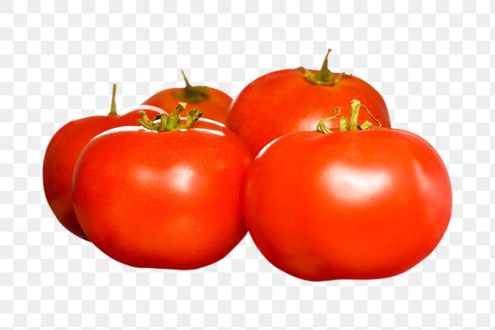 Red tomato png, transparent background