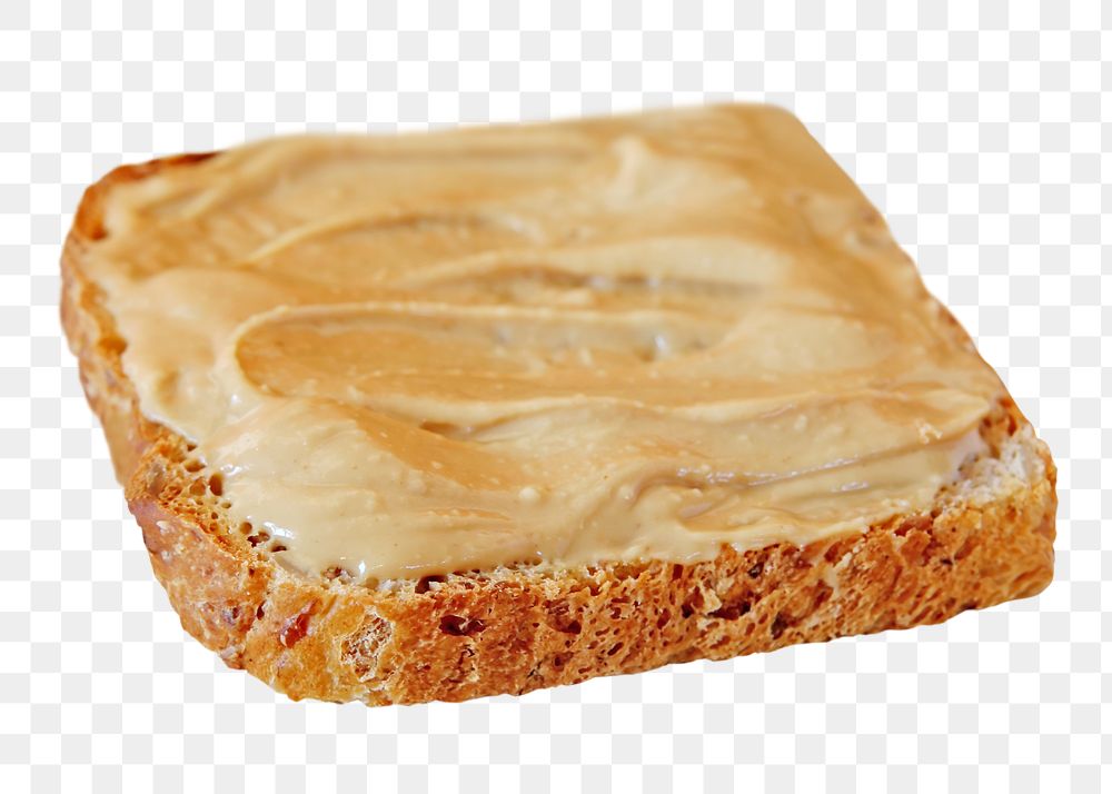 Peanut butter toasted png, transparent background png, transparent background