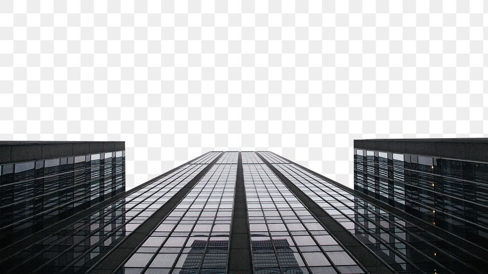 PNG Office buildings  border, transparent background
