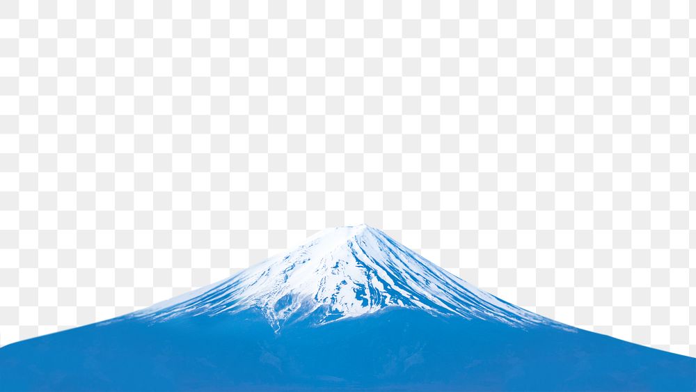 PNG Mount Fuji border, transparent background