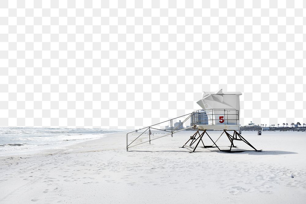 PNG Pensacola Beach, USA travel border, transparent background