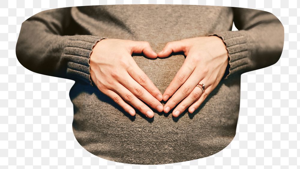 Pregnant woman png happy, transparent background
